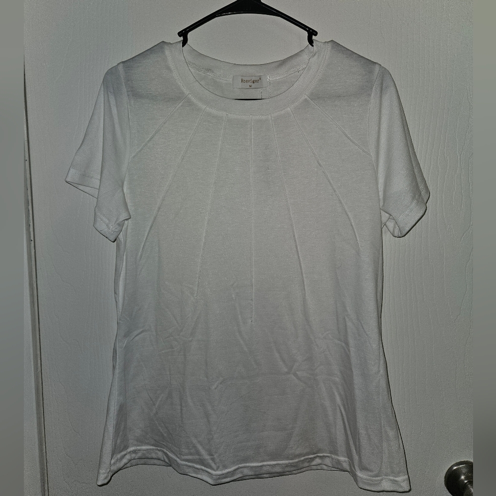 Womens White Short Sleeve T-Shirt